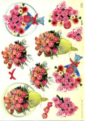 A4 Decoupage Sheet - Floral Arrangement (504682)